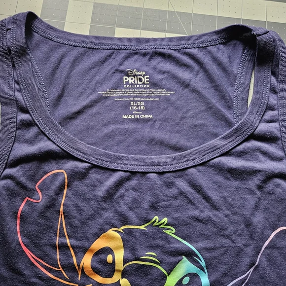 Disney Purple Stitch Pride Tank Top And Shorts 2 Piece - Picture 5 of 6